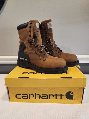 Carhartt Lace-Up Round Toe Leather FW6025-W Waterproof Work Boots Men Size 8 Tan Carhartt Women main image 2